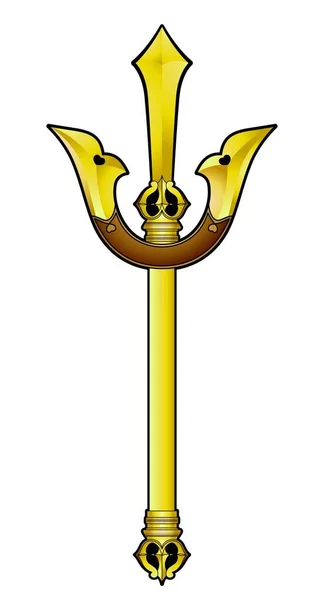Illustration Vectorielle Golden Trident — Image vectorielle
