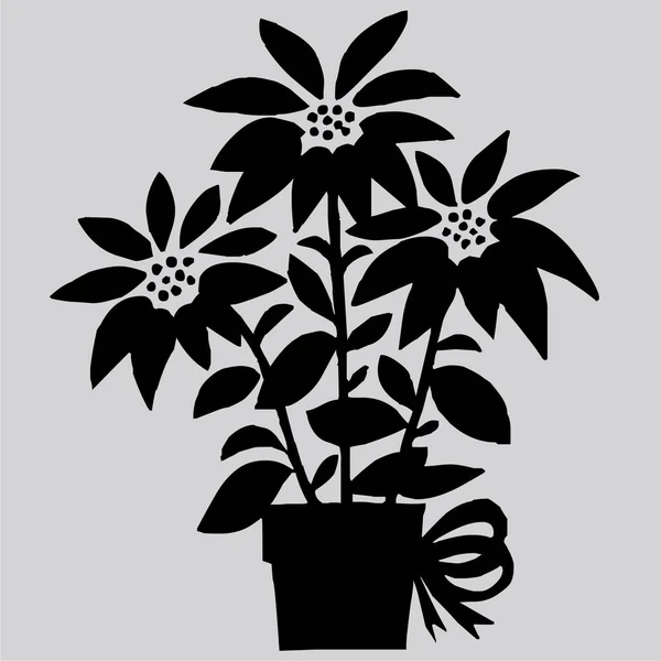 Illustration Der Blume Der Vase — Stockvektor