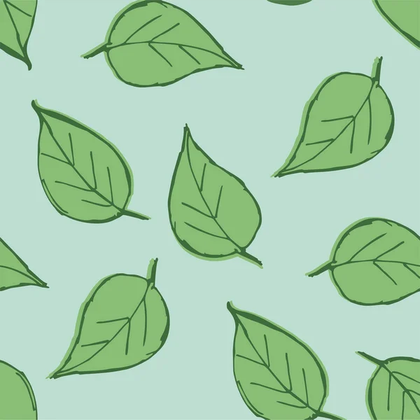 Set Leaf Pattern Vector — Stock Vector