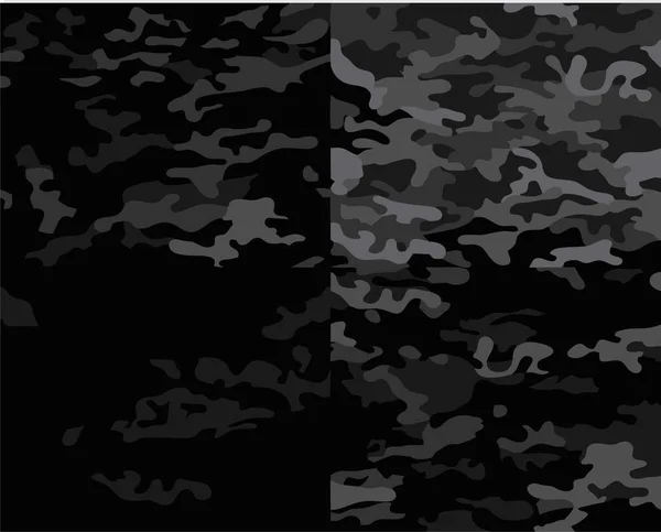 Black Camouflage Texture Vector — Stock Vector