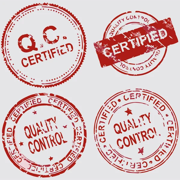 Quality Control Certified Stamp Vector — Stock Vector