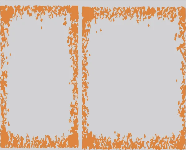 フレームオレンジベクトルのセット — ストックベクタ