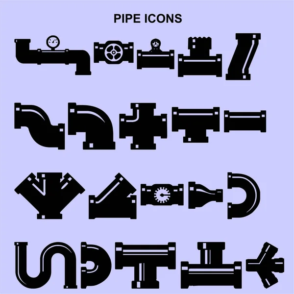 Set Pipe Icons Vector — Stock Photo, Image