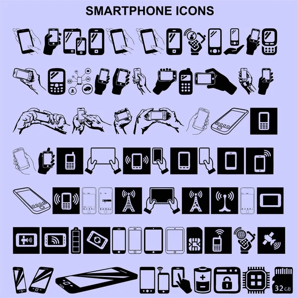 Set Smartphone Icons Vector — Stock Photo, Image