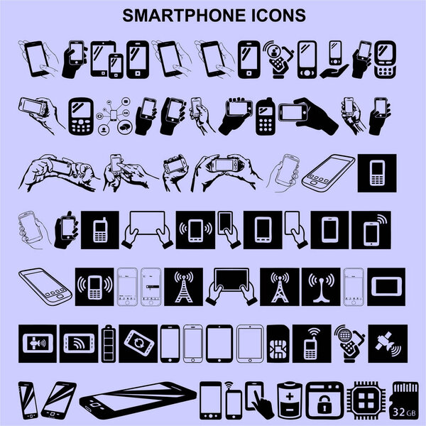 set of Smartphone icons vector