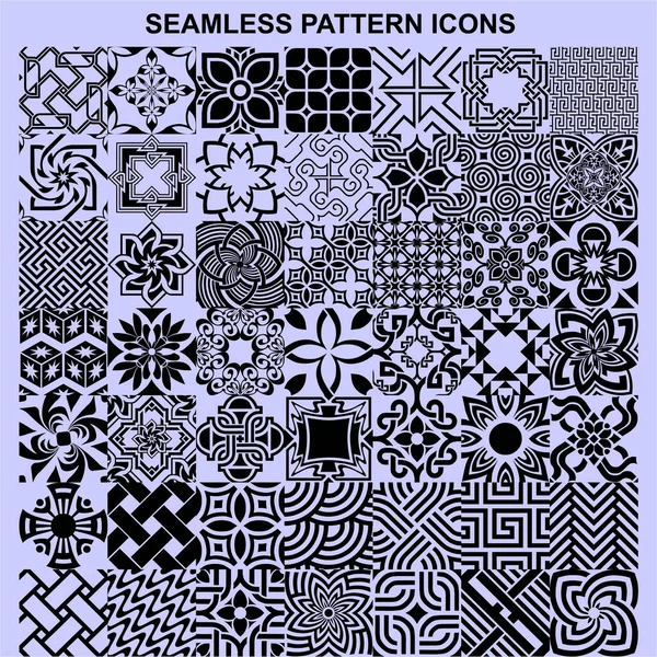 Set Seamless Pattern Vector — Stock Photo, Image