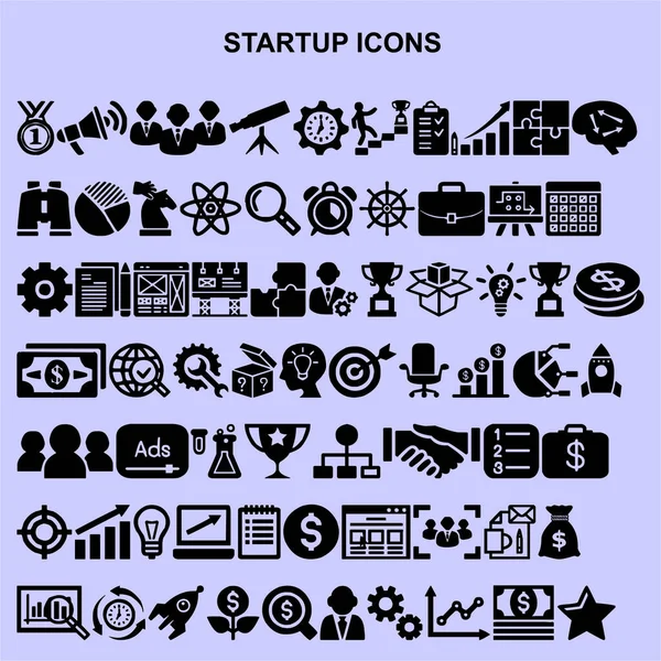 set of Startup icons vector