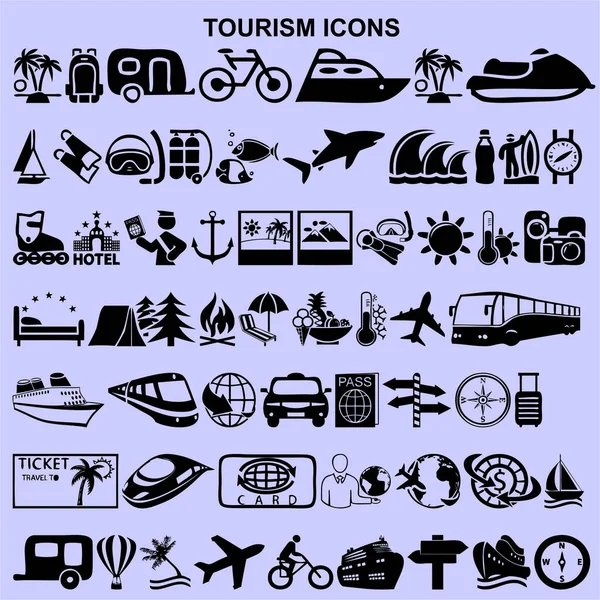 set of Tourism icons vector