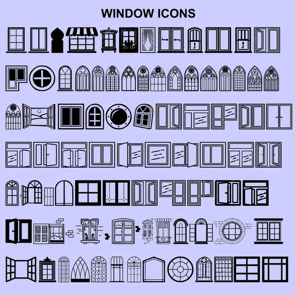 Set Window Icon Vector — Stock Photo, Image