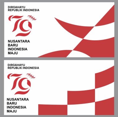 79th Indonesian Independence Day Banner clipart