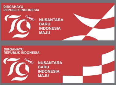 79th Indonesian Independence Day Banner clipart