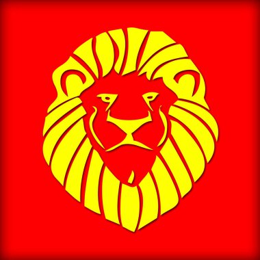 Aslan tasarımı logo vektörü
