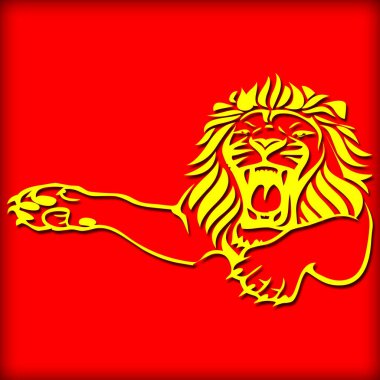 Aslan tasarımı logo vektörü
