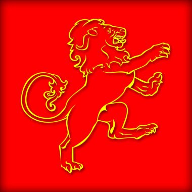 Aslan tasarımı logo vektörü