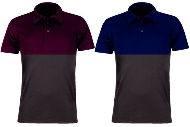 Çift Polo Mockup tasarımı tam renk