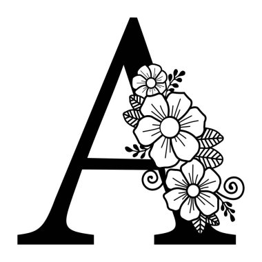 Lüks Alfabe E, Dekoratif harf, Çiçek alfabesi