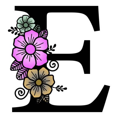 Lüks çiçekli alfabe vektör sanatı. Lüks Çiçek Alfabesi karmaşık çiçek desenleri, doğa ve sofistike karışımı zarif bir harf sergiliyor. Monogramlar, davetiyeler ya da üst düzey tasarımlar için zamansız cazibe arayışı için mükemmeldir..