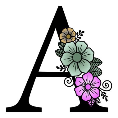 Lüks çiçekli alfabe vektör sanatı. Lüks Çiçek Alfabesi karmaşık çiçek desenleri, doğa ve sofistike karışımı zarif bir harf sergiliyor. Monogramlar, davetiyeler ya da üst düzey tasarımlar için zamansız cazibe arayışı için mükemmeldir..