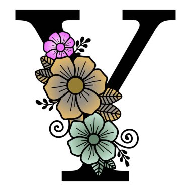 Lüks çiçekli alfabe vektör sanatı. Lüks Çiçek Alfabesi karmaşık çiçek desenleri, doğa ve sofistike karışımı zarif bir harf sergiliyor. Monogramlar, davetiyeler ya da üst düzey tasarımlar için zamansız cazibe arayışı için mükemmeldir..