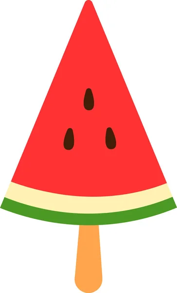 Buzlu Dondurma Karpuz Kırmızı Meyveli Şeker Lolipop Yaz Taze İzole Edilmiş