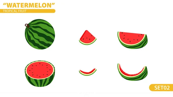 Karpuz Tam Yarım Parça Meyve Kabuğu Tropik Meyve Suyu Yaz Seti