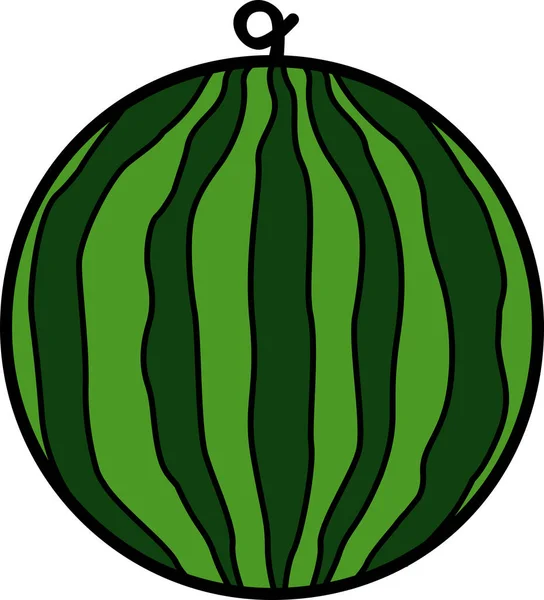 Dolu Karpuz Sınırı Büyük Yeşil Meyve Sulu Tropikal Yaz Tecrit Edildi