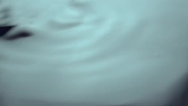 Ondas Circulares Leves Superfície Água Ondulação Tempo Chuvoso Pequenas Gotas — Vídeo de Stock
