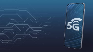 5G ağ arkaplan akıllı telefon