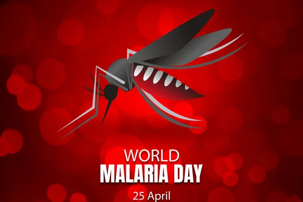 Всемирный День Борьбы Малярией Апреля Комары Кроваво Красном Фоне — стоковое фото