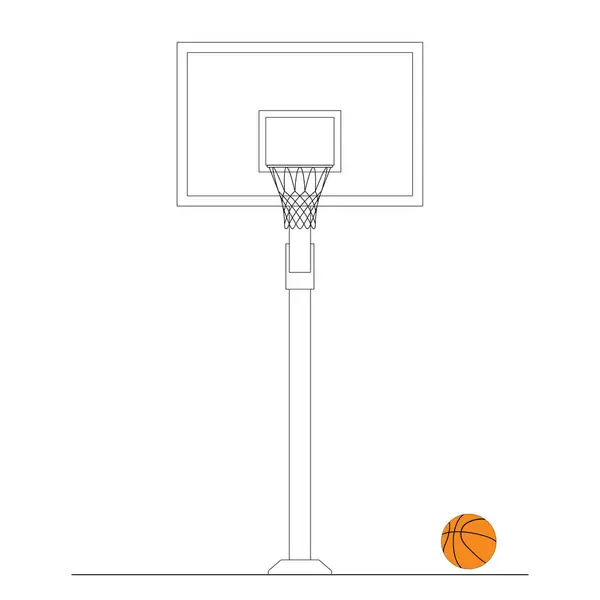 Basketbol arka tahtası, halka ve ağ (basket) topu