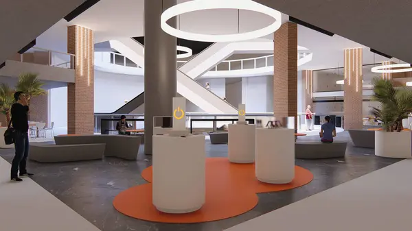 Bir teknoloji merkezinin 3D görüntülemesi - iş dünyası