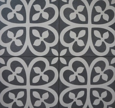 Güzel döşeme deseni Siyah ve beyaz mozaik