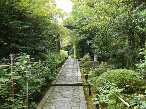 Japanse Tuin Cultuur Die Voelde Prachtig Herfst Kyoto Kleuren Rust — Stockfoto