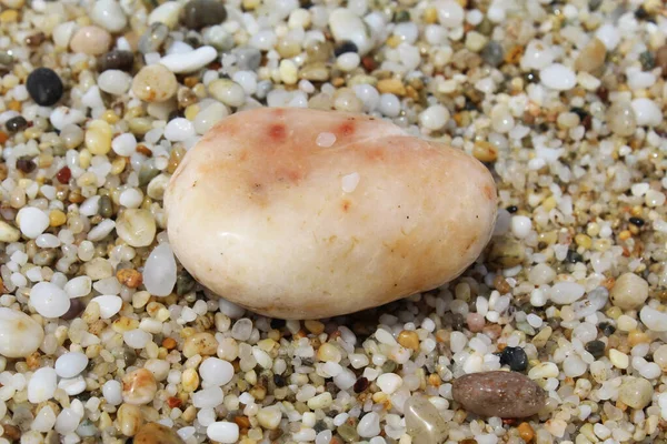 Камни Пляже Крупный План Камня Естественном Фоне Морской Гальки Пляже — стоковое фото