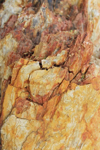 Textura Uma Parede Pedra Com Grande Padrão Fundo — Fotografia de Stock