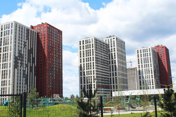 Los Edificios Modernos Ciudad Kiev — Foto de Stock