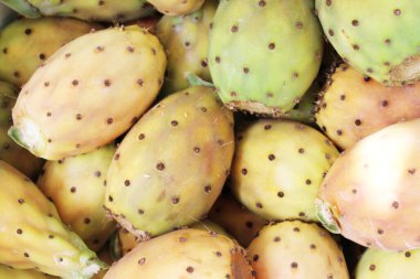  egzotik meyveler taze kaktüsler.