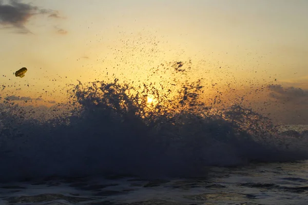 Naturalne Tło Zachód Słońca Morzu — Zdjęcie stockowe