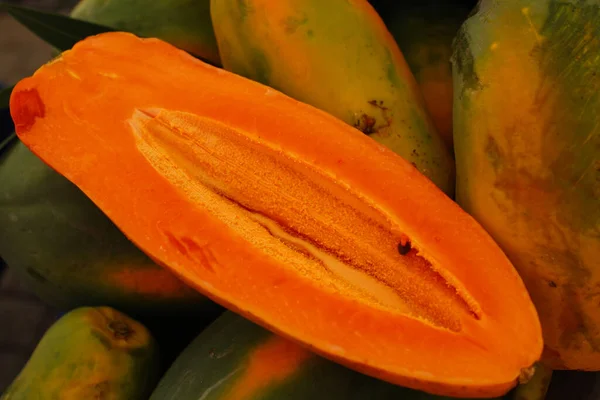 Färsk Papaya Frukt Papaya Papaya Frukt — Stockfoto