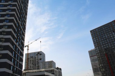 Ukrayna 'nın Kyiv şehrinde modern yeni binalar inşa ediliyor