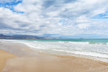 Costa de la lloret de mar plajı. İspanya