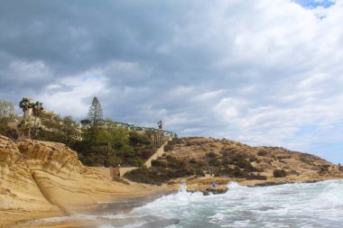 İsrail 'in kuzeyindeki Akdeniz manzarası