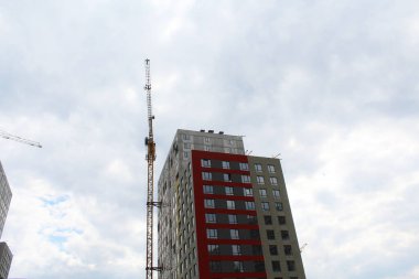 construction of the new modern buildings.construction site with cranes