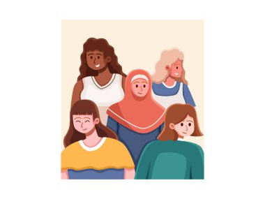 group of people with different nationalities vector illustration design
