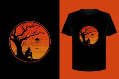 Retro vintage t-shirt tasarımı