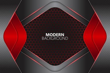 Modern arkaplan çapraz şekil ile kırmızı gradyan üst üste bindi