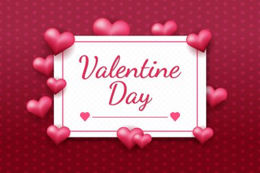 Pembe gradyanlı sevgililer günü arka plan kalp şekli