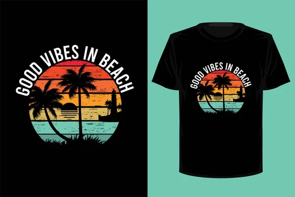 해변의 스러운 티셔츠 디자인에 어울리는 물건들 — 스톡 벡터