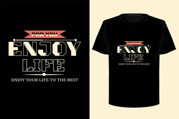 stock vector Enjoy life retro vintage t shirt design