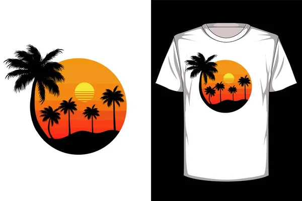 Hawaii Nyár Retro Vintage Shirt Design — Stock Vector